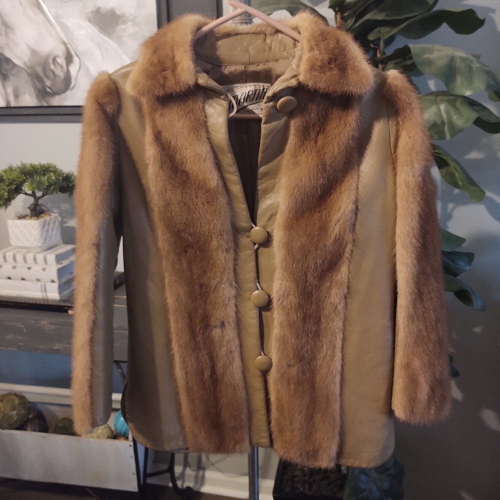 Vintage Leather and Fur jacket